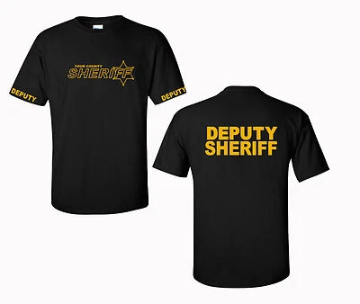 Camiseta con el logotipo del alguacil adjunto Camisetas personalizadas de aplicación de la ley del condado Gildan S-5XL Foto 1 de 2