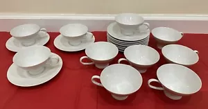 50er Jahre Rosenthal Classic Modern weiß Schalen & Untertassen Germany RAR nie benutzt - Bild 1 von 15