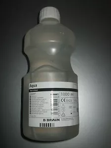 Sterilwasser Spüllösung 1000ml Aqua Braun Sauerstoffkonzentrator Sauerstoffgerät - Bild 1 von 3