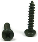 Black Oxide Stainless Phillips Pan Head Sheet Metal Screw  6 X 1/2, Qty 25