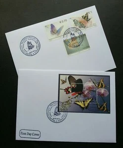 [SJ] Kosovo Butterflies 2012 Insect Flower Orchid Flora Fauna (FDC pair) - Picture 1 of 5