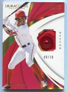 Victor Robles 2018 Panini Immaculate Rookie Juego Usado Parche Botón RC 8/10 - Imagen 1 de 2