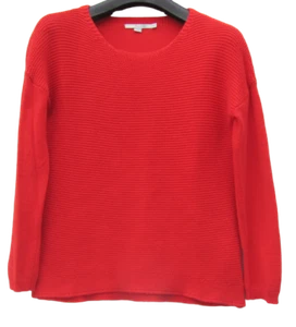 BODEN UK 10 US 6 Orange S DAMEN Strukturpullover Baumwolle-Kaschmir-Mischung Pulli - Bild 1 von 3