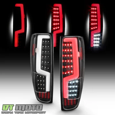 Black 2004-2012 Chevy Colorado GMC Canyon LED Light Tube Tail Lights Brake Lamps - Image 1 of 4