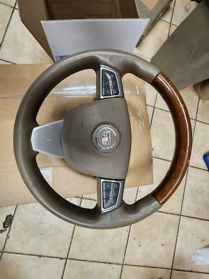2008 2009 2010 2011 CADILLAC STS DRIVER STEERING WHEEL - Image 1 of 4