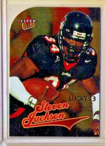 Tarjeta de radiocontrol Fleer Ultra Lucky 13 Gold Medallion Steven Jackson Rookie 2004 #211 Foto 1 de 1
