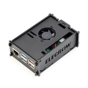 Raspberry Pi 5 Acrylic Case with Cooling Fan - free shipping - Afbeelding 1 van 7