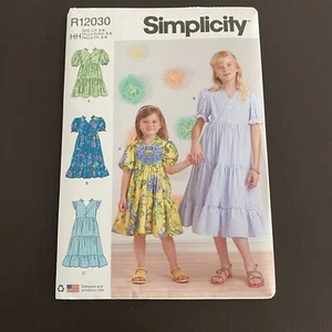 Simplicity Sewing Pattern R12030 HH Size 3-6 Child & Girls Dress Sleeve & Length - Picture 1 of 8