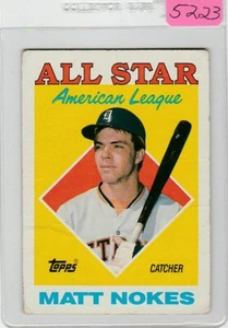 Tarjeta de béisbol 1988 Topps Matt Nokes #393 Detroit Tigers All Star - Imagen 1 de 2