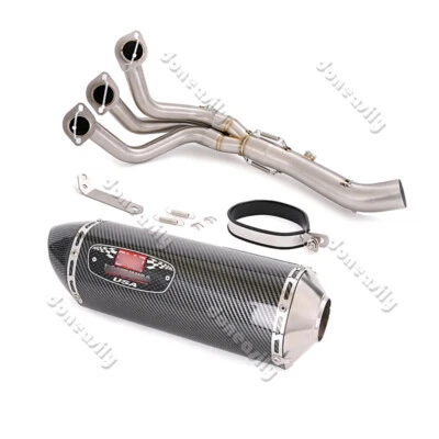 For Yamaha MT-09 2014-2020 XSR900 2016-2021 Full Exhaust Pipe Front Header 51mm Foto 1 de 4