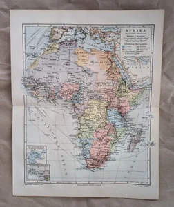1905 Political map of Africa. Original antique print - Picture 1 of 1