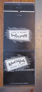 FUNDA GIGANTE MATCHBOOK: ROLAND ORIGINALS DAYTON, OHIO FUNDA VACÍA -C11 - Imagen 1 de 1