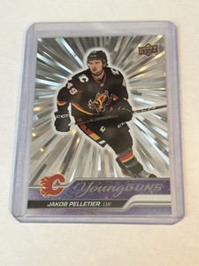 JAKOB PELLETIER 2023-24 UPPER DECK SERIES 1 YOUNG GUNS OUTBURST SILVER SP RC#208