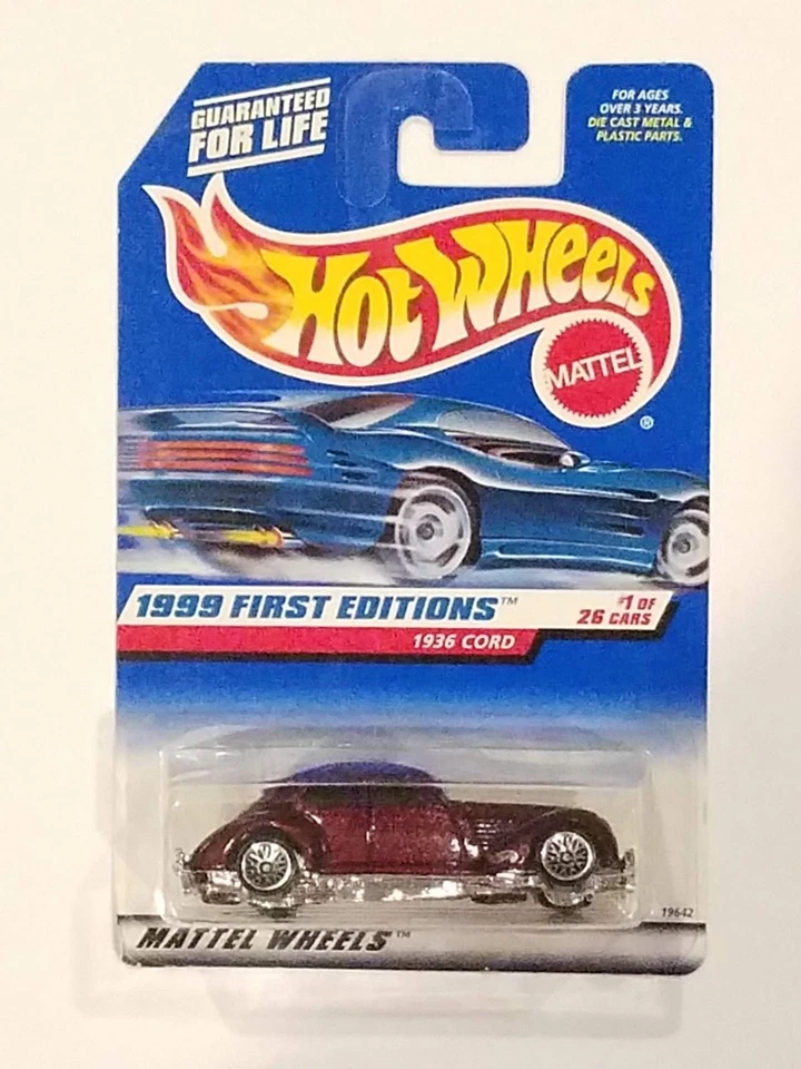 Hot Wheels 1999 First Edition Series # 1/26 cars 1936 Cord card # 649 - Image 1 of 1