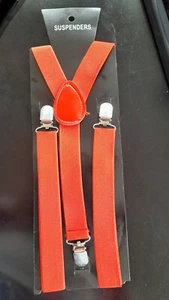 Verstellbare Herren Hosenträger für Hosen - Rot Einheitsgröße super dehnbar - Bild 1 von 3