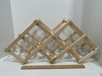 Wine Rack Table Wine Racks Countertop Wooden Wine 6 Bottle Holder Shelf Cabinet - Image 1 of 4