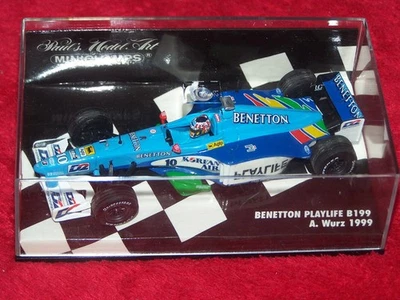 Minichamps F1  Benetton B199 Playlife  Alexander Wurz (A)  1999   1:43 - Bild 1 von 2