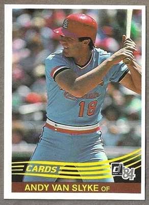 Donruss #83 1984 Andy Van Slyke St. Louis Cardinals radiocontrol Foto 1 de 2
