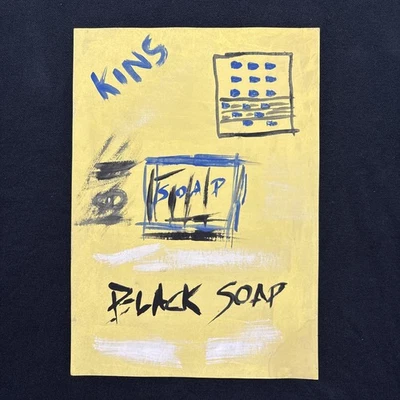 JEAN-MICHEL BASQUIAT dibujo en papel antiguo firmado estampado vintage Foto 1 de 2