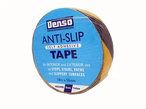Sylglas Anti-Slip Tape 50mm x 18m Black & Yellow Hazard SYLASTBLY18 - Foto 1 di 1