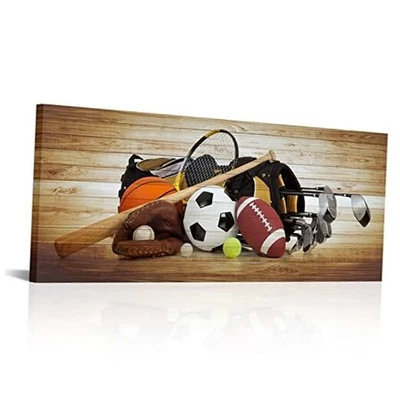  Спортивный холст настенное искусство человек пещера комнаты декор футбол бейсбол гольф плакат  - Изображение 1 из 4