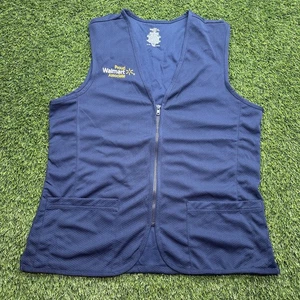 Walmart Employee Uniform Vest Adult Large L Blue - Picture 1 of 6