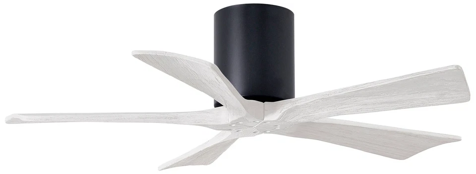 42" Matthews Irene-5H Black and White Hugger Ceiling Fan with Remote - Image 1 of 1
