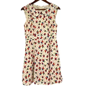 Modcloth Sunnygirl Floral Flower Boho Preppy gelb gefüttert Sommerkleid Gr. Large - Bild 1 von 11