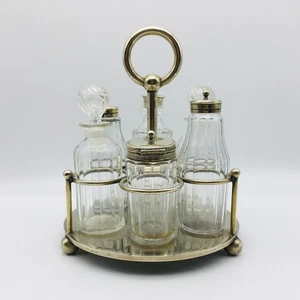 African Steamship Co. Silver & Class 6 Stück Silber Cruet Flasche Set - Bild 1 von 24