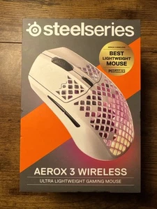 Steelseries Aerox 3 Bezprzewodowa ultra lekka mysz gamingowa biała nowa zapieczętowana - Zdjęcie 1 z 2