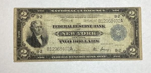 United States Series 1914 Bank of New York 2 Dollar Note (See Photos) - Picture 1 of 8