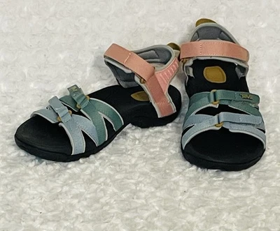 TEVA WOMEN'S TIRRA HIKING STRAPPY TRAIL SANDAL LIGHT EARTH MULTI, SZ US 6M NEW - Image 1 of 4