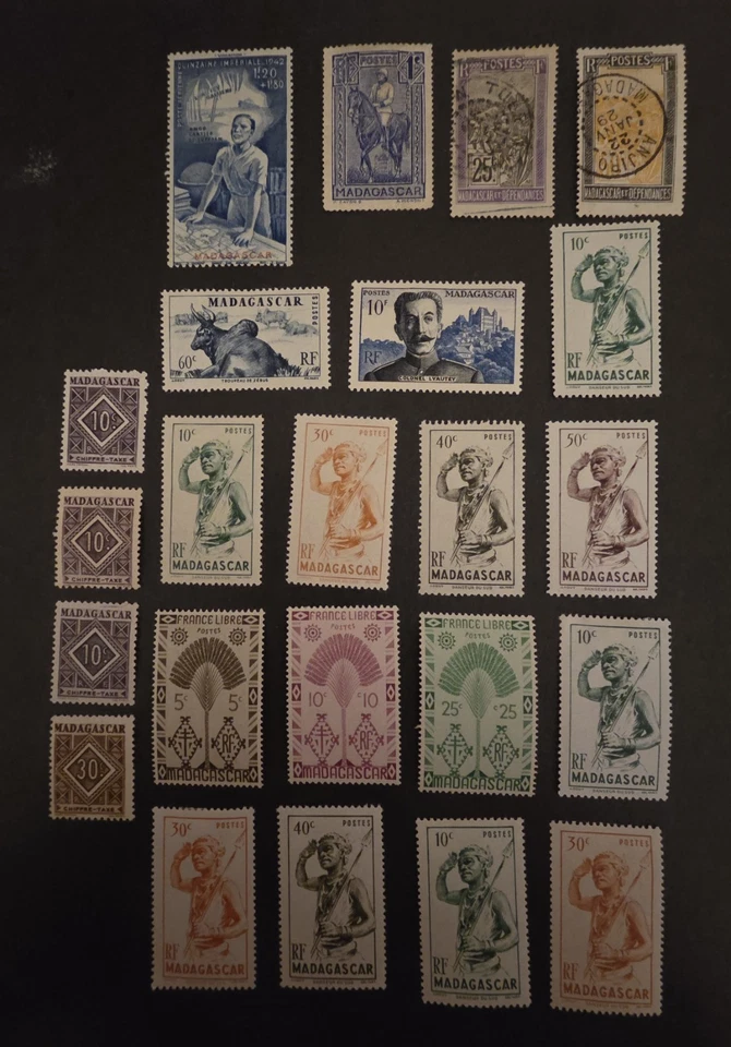 Lote de estampillas de Madagascar usadas sin usar como nuevas MH OG T18365 Foto 1 de 1