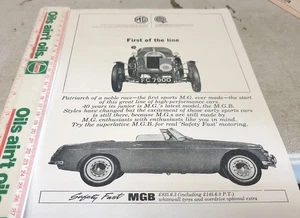 1964 MGB SPORTS UK Sales Advert - Picture 1 of 1