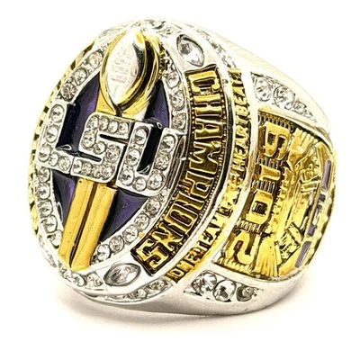 NCAA / 2019 LSU Tigers Championship Ring / Burrow  - Image 1 of 4