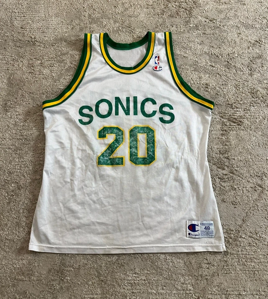 Gary Payton Seattle SuperSonics Vintage Champion Jersey Size 48 (XL) - Image 1 of 4
