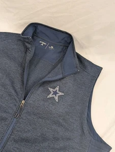 NFL Apparel Dallas Cowboys Navy Blue Antigua Men's Sweat Vest Big XXL Excellent - Picture 1 of 8