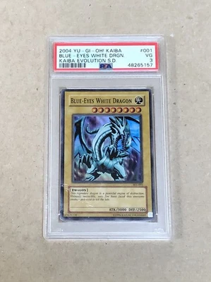 2003 Yu-Gi-Oh! Blue-Eyes White Dragon SKE-001 PSA 3 - Image 1 of 3