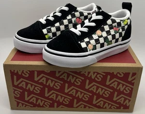Vans Off The Wall bambino taglia 7 bianco e nero, scacchiera frutta, nuovo con scatola - Foto 1 di 24