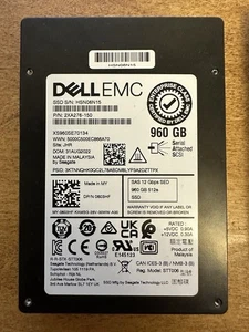 603HF Dell EMC 960GB SAS 12Gb/s Read Intensive 2.5'' SED SSD 0603HF XS960SE70134 - Afbeelding 1 van 1