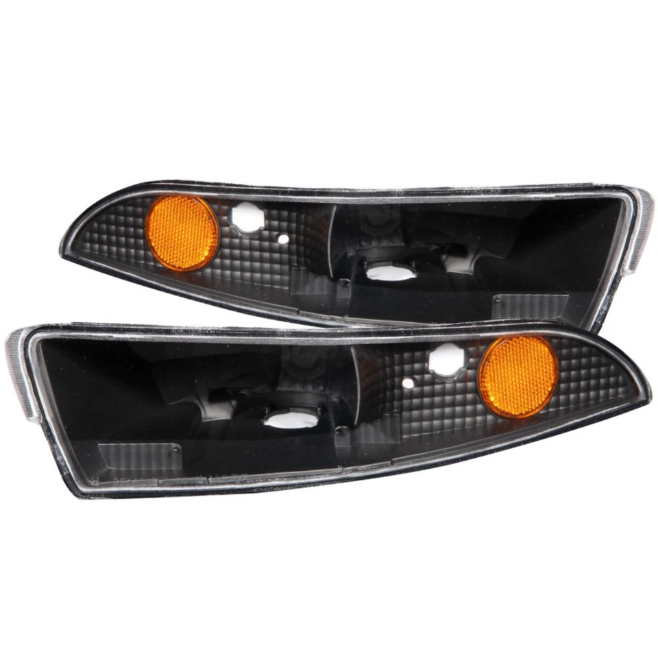 Luces de estacionamiento Euro negras con reflector ámbar para Chevrolet Camaro 511045 93-2002 Foto 1 de 4