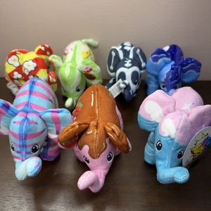 Pop Art Soft Elephant Lot of 7 Mini Dippy Dolly Cornelius Cuppy Skelephant More - Picture 1 of 15