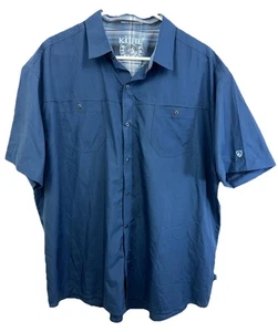 Kuhl Herren 2XL dunkelblau Wandern Kurzarm Dry Fit Button Down Hemd - Bild 1 von 15