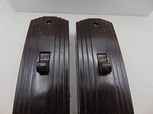 Vintage Leviton Surface Mount Ribbed Brown Light Switch  Pole Barn Lot of 2 - Picture 1 of 6