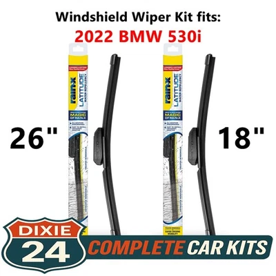 Rain-X Latitude 2-n-1 Windshield Wiper Kit fits: 2022 BMW 530i (26" & 18") - Image 1 of 4