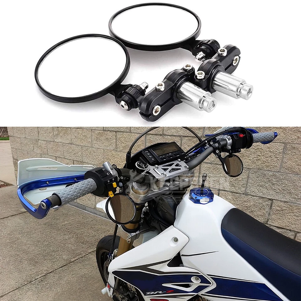 For Suzuki DRZ-400 DRZ400 CNC Motorcycle Foldable 7/8" Bar End Mirrors Rearview - Image 1 of 4