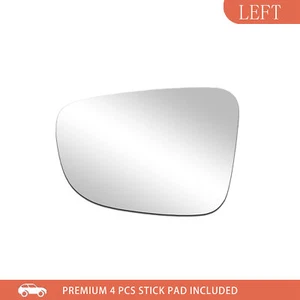 Mirror Glass Fits 2014-18 Mazda 3 Driver Left Side LH Flat Replacement+Adhesive - Imagen 1 de 9