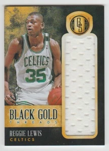 Camiseta deportiva Reggie Lewis 2013-14 Gold Standard Black Gold Threads #36 usada en juegos/49 - Imagen 1 de 2