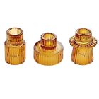 Eye Catching Vertical Striped Glass Candle Holders for Table Centerpieces