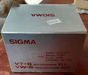 Sigma 55mm Wide Angle / Tele Converter for AF Video Camera VT-S X1.5 VW-S X0.5 - Picture 1 of 8